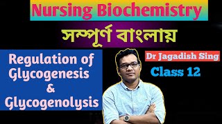 Regulation of Glycogenesis amp Glycogenolysis by Dr Jagadish SingWBUHS Nursing Biochemistry Bengali [upl. by Arramahs]