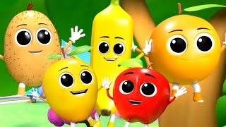 Five Little Fruits Nursery Rhymes and Learning Videos for Kids [upl. by Haimrej215]