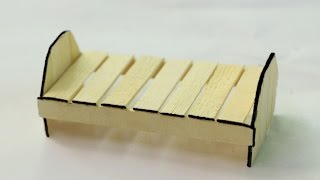 How to make Wooden Doll Bed using Popsicle Stick and Ice Cream Stick [upl. by Mckale740]