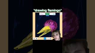 Drawing a flamingo in speed draw roblox flamingo drawing [upl. by Bel935]