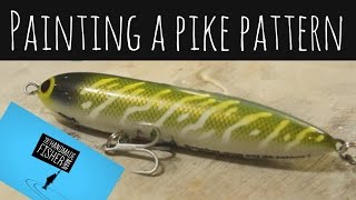 Lure painting a basic pike pattern and using decals [upl. by Jamie]