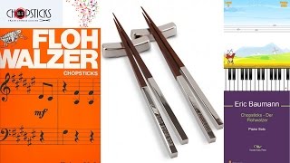 VALSE DE LA PUCE  Flohwalzer Fléa Waltz   CHOPTSTICKS  Piano Mélodie Facile [upl. by Wolfson]