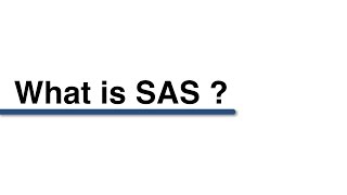 What is SAS [upl. by Ebneter]