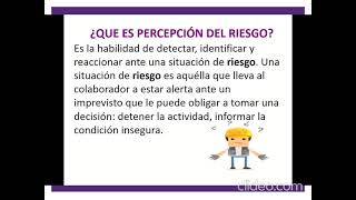 Capacitación AUTOCUIDADO Y PERCEPCIÓN DEL RIESGO [upl. by Divaj]