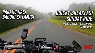 Quicky Breakfast Ride at Maniquiz Resort  One Antonio Tanay Rizal  Yamaha MT09  4K [upl. by Aicertap]