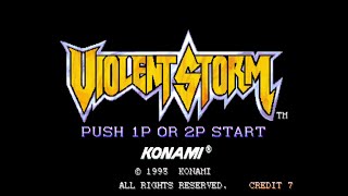 Violent Storm Arcade Game Konami 1993 playthrough [upl. by Hekker864]