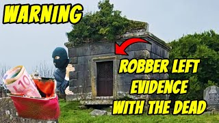 WARNING ROBBER hides the EVIDENCE in with coffins [upl. by Woodrow]