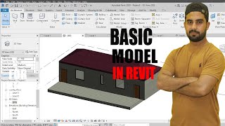 Basic model of house in revit  revit for beginners [upl. by Ruella]