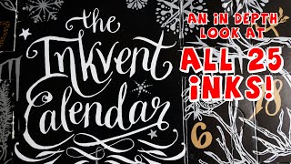 Inkvent Black ALL INKS  ink advent calendar review [upl. by Assiral]