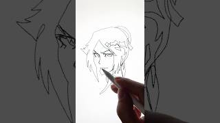 四楓院夜一を無駄に複雑な描き方で描く！ Draw Yoruichi from BLEACH in onestroke [upl. by Eiramana]