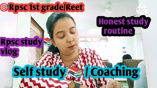 🎯Rpsc 1st gradeReet2024Self study 📚  CoachingHonest study 📚routineRpsc study vlog [upl. by Avon351]