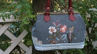 퀼트 가방 만들기 │ Hand Quilt Applique Embroidery Bag │ How To DIY Craft Tutorial [upl. by Nallak999]