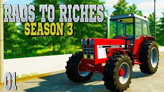 STARTING FROM SCRATCH  Survival Roleplay  FS22 Rags To Riches Season 3 Episode 1 [upl. by Mouldon]