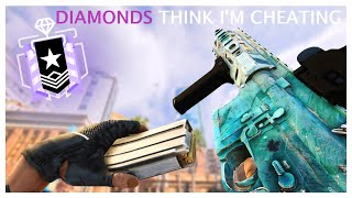 PEOPLE IN SIEGE RANKED THINK IM CHEATING [upl. by Sokin874]