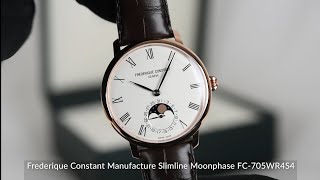 Frederique Constant Manufacture Slimline Moonphase FC705WR4S4 [upl. by Melonie902]