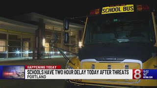 Portland Public Schools to have two hour delay after threats [upl. by Renner]