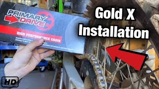 How to Install a Primary Drive Gold XRing Chain  KX125 Build [upl. by Frederique]