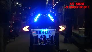 PULSAR 135 LS PROJECTOR HEADLIGHT amp LED TAILLIGHT BY VISHAL [upl. by Ailimaj845]