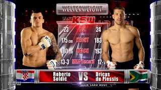 KSW Free Fight Roberto Soldic vs Dricus Du Plessis 2 [upl. by Laikeze]