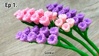 Crochet flower  Easy Crochet Statice flower 💗Ep1 Petals crochetflower crochet beginners [upl. by Gilba]