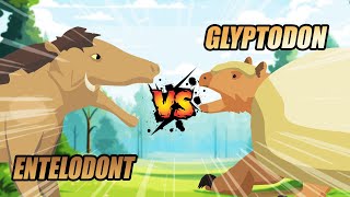 Entelodont vs Glyptodon  Prehistoric Animals Tournament S1  Prehistoric Animal Animation [upl. by Omrelliug290]