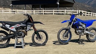 Stock 2024 Yamaha YZ450F vs JBI Spec 2023 KTM 450SXF [upl. by Aemat]