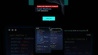 ✅ Cart button css animation 👹 shorts youtubeshorts tranding css [upl. by Guntar]