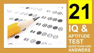 IQ and Aptitude Test Questions amp Answers 21 QUESTIONS [upl. by Esau513]