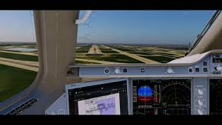 Xplane 12  Delta A350  Chicago OHare arrival with a Gusty wind [upl. by Calvina]