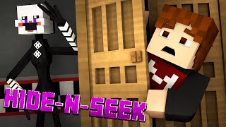 Minecraft FNAF HIDE N SEEK w THE PUPPET MASTER 8 Five Nights at Freddys Minigame [upl. by Lahcear990]