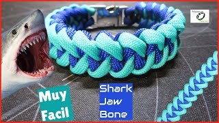 FACIL TUTORIAL DE PARACORD  Shark Jaw Bone  Pulseras Delgadas  Macrame Paracord Bracelet [upl. by Friedman281]