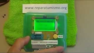 MEDIDA TRANSISTORES  USO DEL COMPROBADOR MULTICOMPONENTES ESR Meter 12864 LCD [upl. by Perreault]