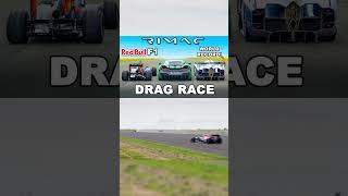 F1 car vs fastest car vs Rimac Nevera😱😱 shortsfeeds dragrace [upl. by Dorion]