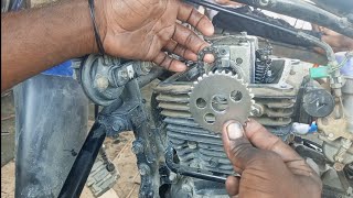 TVS Apache 4v 160 CC timing chain fitting  4v bike Mein timing chain Kaise fitting Karen [upl. by Yendic676]