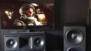 Interstellar  First Wormhole scene with JTR Speakers Noesis 212HTs and Captivator 4000ULF [upl. by Tterrej730]