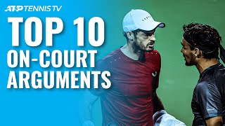 Top 10 OnCourt ATP Tennis Arguments [upl. by Novikoff517]