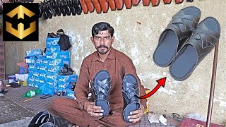 How to Talented Man making a Handmade Leather SANDAL [upl. by Merla]