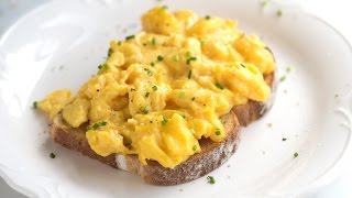 Perfect Creamy Scrambled Eggs Recipe [upl. by Cohlier]