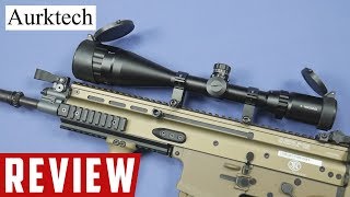 Review  Sniper Riflescope 416x50 Illuminated  Aurktech [upl. by Zonda345]