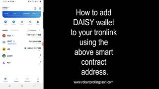 Daisy AI How to add DAISY wallet to your tronlink using the above smart contract address [upl. by Nagey819]