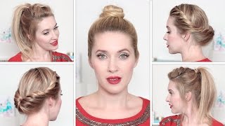 Coiffures pour tous les jours ✿ Chignon cheveux mi long simples et rapides [upl. by Esened]