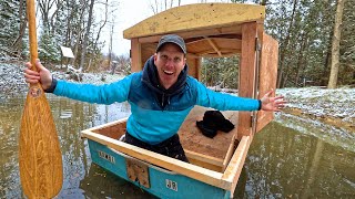 Building a Micro House Boat Start to Finish [upl. by Treharne]