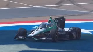 Indycar 2024 Iowa Practice Marcus Ericsson Crash [upl. by Anjanette]