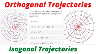 Differential Equations Lec9 Orthogonal and Isogonal Trajectories [upl. by Henrieta]