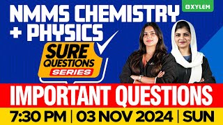 NMMS 2024  Chemistry  Physics  Important Questions  Xylem Class 8 [upl. by Roots]