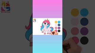 How to Draw a Unicorn🦄Easy StepbyStep Drawing Tutorial for Kids🎨Cartoon Illustration For Toddlers [upl. by Watson]