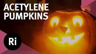 Exploding Acetylene Pumpkins Halloween Science [upl. by Rehpitsirhc]