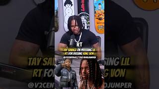 Tay Savage On Pressing Lil RT For Dissing King Von kingvon lilrt [upl. by Akimrej]