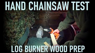 Hand Chainsaw Test Log Burner Wood Prep amazon amazonfinds [upl. by Jackqueline199]