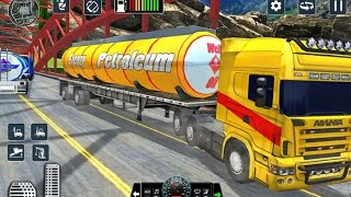 American Euro Oil Tanker Truck Simulator Accident For Car And Fire In Oil Tanker Game Video [upl. by Howenstein]